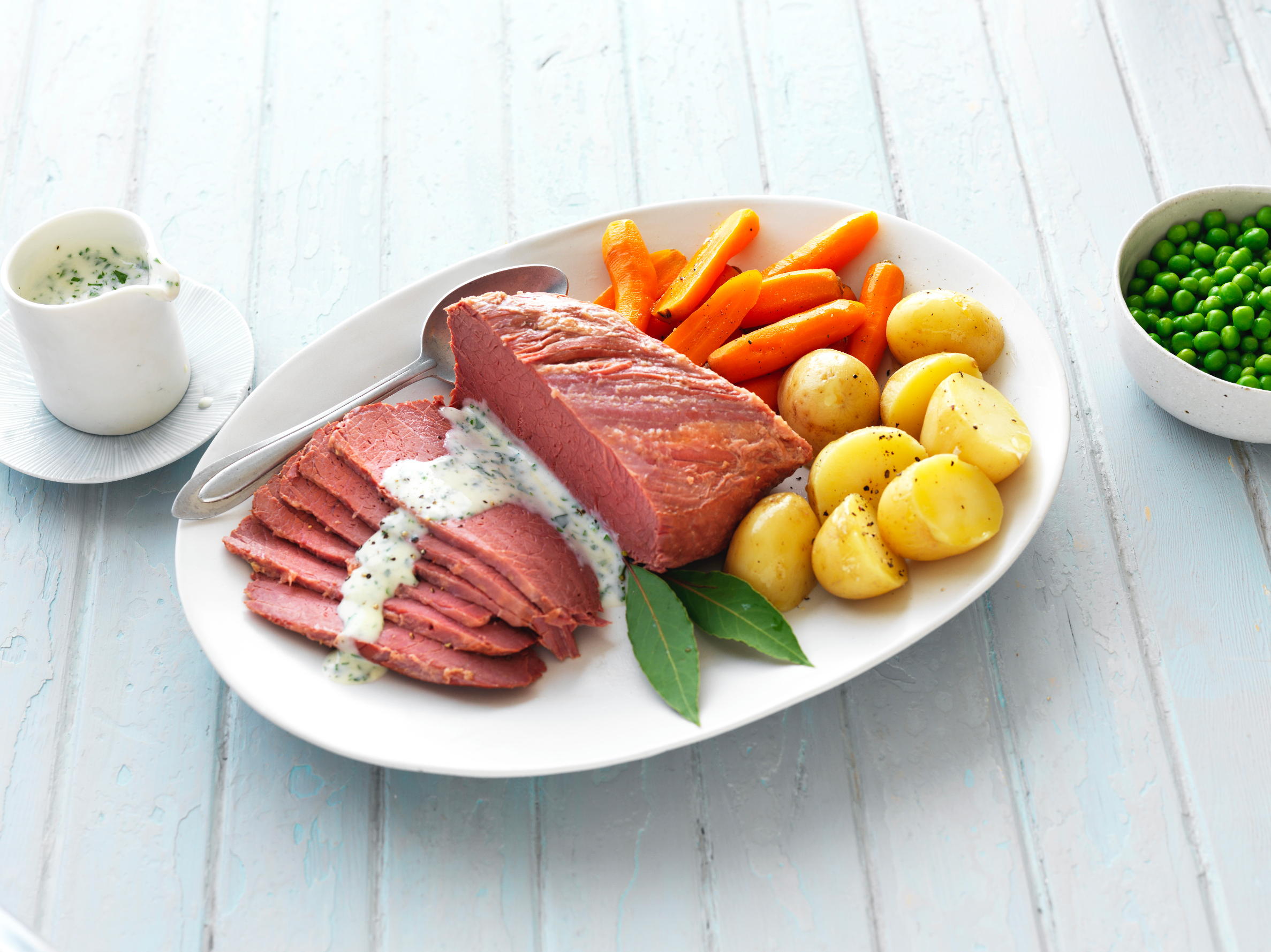Traditional Corned Beef with Mustard Sauce