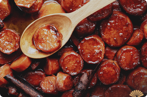Bourbon-Glazed Roasted Sweet Potatoes