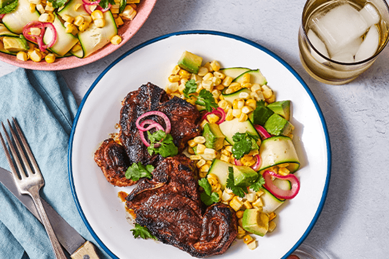 Jamaican Jerk Lamb Chops with Charred Corn Salad