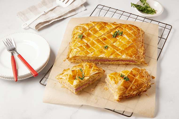 leftover ham leek pie