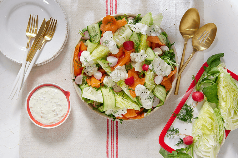 Smoked salmon salad