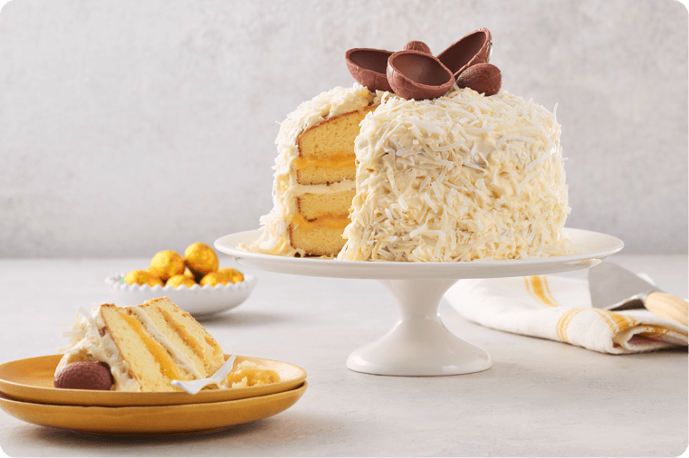 White Choc Tropical Pineapple Easter Cake