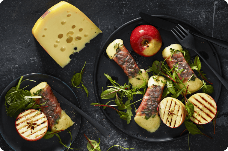Barbecued Jarlsberg® Wrapped in Parma Ham