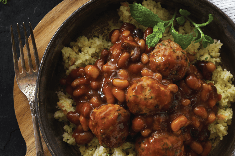 Pork Meatballs With Beans