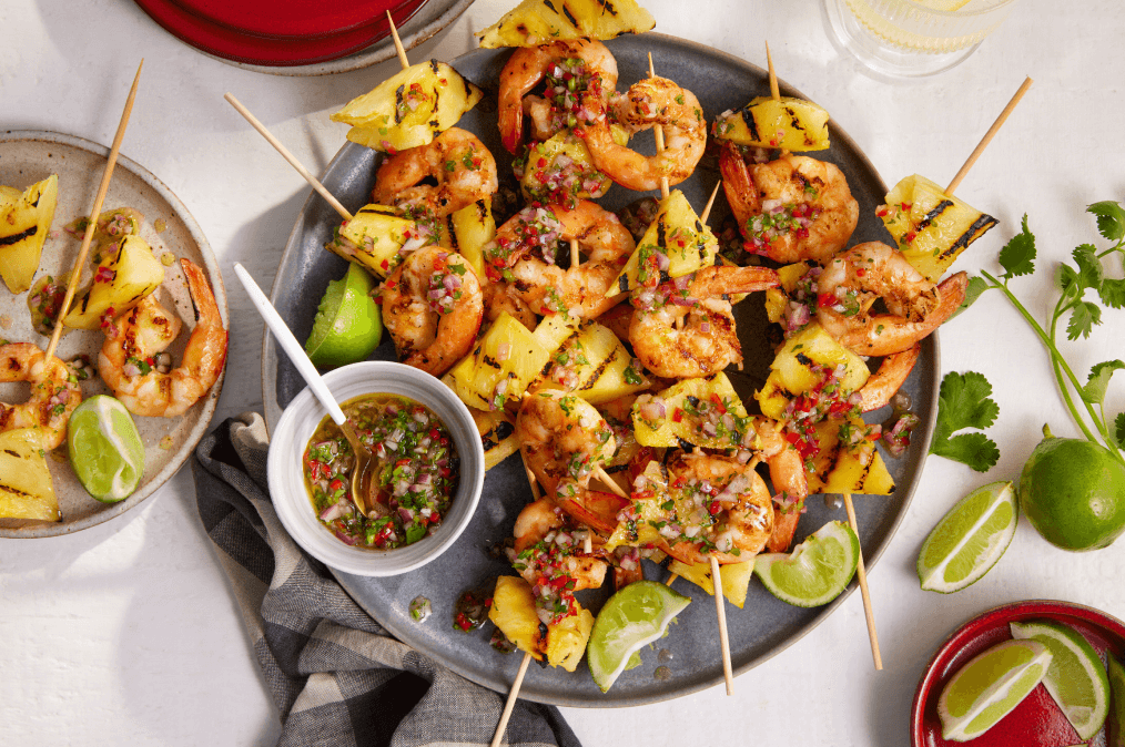 Coconut Prawn and Pineapple Skewers